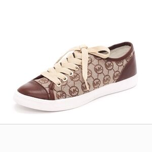 ♡ Michael Kors Brown Monogram Sneakers ♡